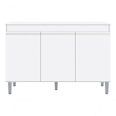 Imagem de Balcão Gabinete Armário Multiuso P/cozinha Manu 120cm Ajl Cor Branco