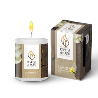 Imagem de Vela 60g perfumada BAUNILHA Chama de Ouro.