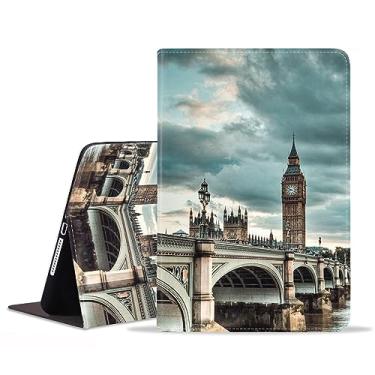 Imagem de BXIKEOPIU Capa para iPad (A16) 11ª geração 11 polegadas 2025, para iPad 10ª geração 10,9 polegadas 2022, capa fólio fina de couro PU com suporte para hibernar automático, London Travel Landmark Big