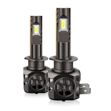 Imagem de APMAT Lâmpada H1, 32000LM 800% Super Brilhante 6000K Xenon Branco Nevoeiro, Lâmpada Plug and Play com Ventilador de Refrigeração 15000RPM, Pacote com 2