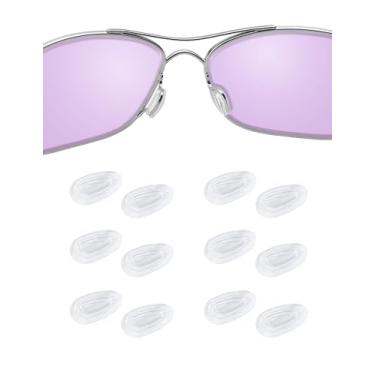 Imagem de Handwith 6 pares de almofadas de nariz para óculos de silicone macio para Oakley Crosshair New 2012/Desvio/Feedback, antiderrapante, antiderrapante, ajuste confortável, kit de reposição para protetor