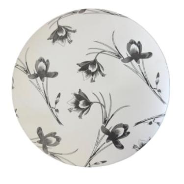 Imagem de Banqueta Alta Americana Banco Balcão Bistro Cozinha Bar Área Gourmet AçoTubular Reforçado, para Bar, Ilha de Cozinha e Varanda(Branco Floral,2 Banquetas)