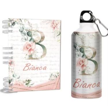 Imagem de Agenda 2026 + Garrafa - Personalizada com Nome - Alumínio - Alfabeto - Capa Dura Holográfica (Na compra colocar o nome na frente do remetente) (B)