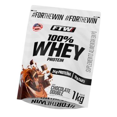 Imagem de FTW 100% Whey Protein com Proteína Concentrada WPC, para Atletas com Alto Valor Biológico, Suplemento Pós-Treino Sem Glúten - Refil 1kg (Chocolate Double)