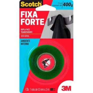 Imagem de Fita dupla face fixa forte transp 12mmx2m 3m - 2pc