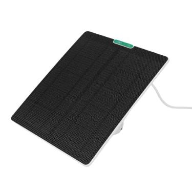 Imagem de Alomejor Painel Solar de Câmera de Segurança 10W, Carregador Monocristalino ETFE Com Kit de Montagem para Pro 5s Ultra 2 Pro 3 Câmeras Sem Fio Ao Ar Livre (Branco)