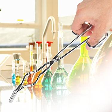 Imagem de Generic Pinças Profissionais de Aço Inoxidável para Cadinho Com Rebite de Classe de Aeronave para Manuseio Seguro de 5,91 pol. (250 mm)