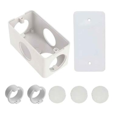 Imagem de Kit Condulete 3/4" com Adaptadores, Placa Cega e Tampões para Instalação Elétrica Aparente (Branco)