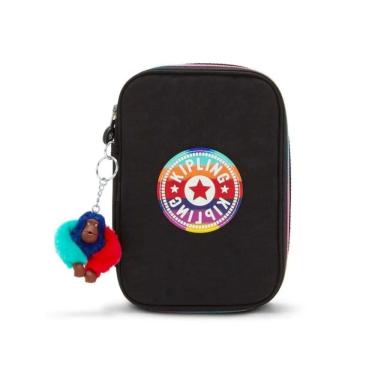 Imagem de Estojo Kipling Escolar 100 Pens Truly Black Rainbow