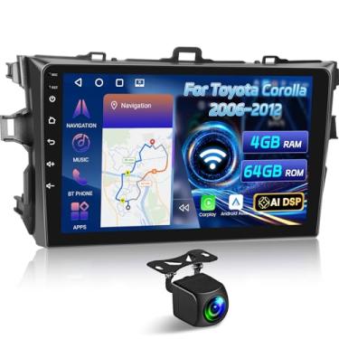 Imagem de [4 + 64 G] Rádio automotivo atualizado para Toyota Corolla 2006-2012: tela sensível ao toque IPS de 9 polegadas Android Corolla Stereo - Carplay sem fio e Android Auto, DSP, 5G/WiFi, GPS, página