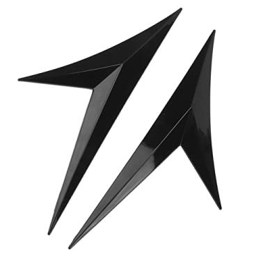 Imagem de Cocoarm Cobertura de Ventilação Lateral Protetor de Lamas Adesivo de Revestimento Preto Brilhante Borracha Universal para Melhor Fluxo de Ar Fácil de Remover e Colar Com Fita Dupla Face