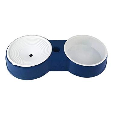 Imagem de Comedouro e Bebedouro Duplo Pelo Longo Azul