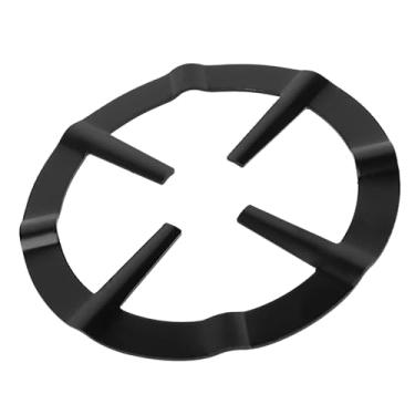 Imagem de Acouto Redutor de Fogão a Gás Ferro Inoxidável Preto Cafeteira Prateleira Redonda Suporte Rack Ferramentas Cozinha Racks Pote