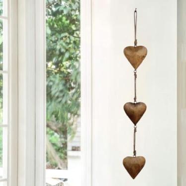 Imagem de Arte vintage para pendurar na parede de coração de metal, 66 cm, enfeite romântico para pendurar no coração, decoração de casa de fazenda para quarto, escritório em casa, presente de casal para Natal