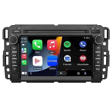 Imagem de Android 13 estéreo automotivo para GMC Sierra Yukon Chevy Tahoe 2007 2008 2009 2010 2011 2012 2013, atualização de rádio com tela sensível ao toque de 7 polegadas, CarPlay sem fio e Android com fio