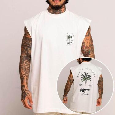 Imagem de Camiseta Regata Algodão Machão Oversized California Abstract Arte-Unissex