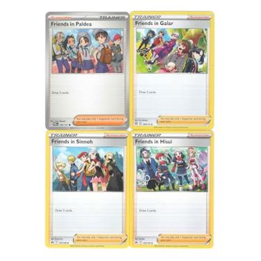 Imagem de Friends in Paldea Hisui Galar Sinnoh - Pokémon Trainer Card - 4 Card Lot – 109/131 – Prismatic Evolutions Crown Zenith