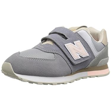 Imagem de New Balance Tênis infantil 574 V1 Retro Surf Hook & Loop, Metal/aço, 16