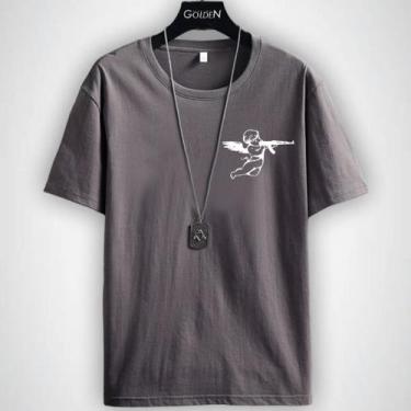 Imagem de Camiseta StreetWear 100 % Algodão Anjo Ak47 Lançamento Envio Imediato,