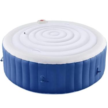 Imagem de LFUTARI Tampa Inflável para Banheira de Hidromassagem de 5,4 Pés - Tampa de Economia de Energia para Banheira de Hidromassagem Redonda - Capa Protetora Dobrável para Banheira de Hidromassagem Inflável