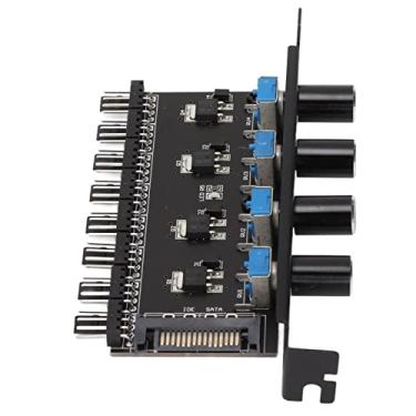 Imagem de Generic PC 8 Channel Fan Hub Controlador de Velocidade de Ventilador de Resfriamento de Alta Velocidade Com 4 Botões para Ventiladores VGA do Chassi da CPU - Material Durável para de Resfriamento
