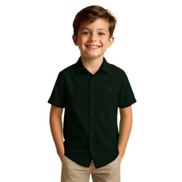 Imagem de Camisa Social Infantil Manga Curta Menino - Daze Modas, Preto, 10