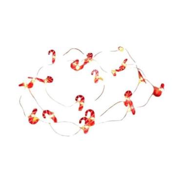 Imagem de Luzes de Corda LED com 20 LEDs - 2m - Papai Noel e Floco de Neve - Dec
