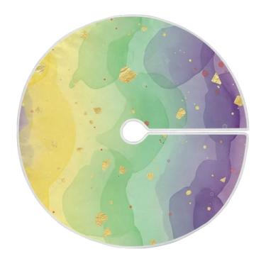 Imagem de ATTX Saia abstrata para árvore de Mardi Gras de 90 cm – Decoração festiva para festas de ano novo e carnaval #163