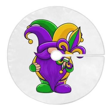 Imagem de ATTX Saia de árvore de gnomo Mardi Gras de 90 cm – Decoração festiva para festas de ano novo e carnaval #64