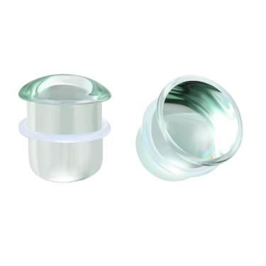 Imagem de BodyAce 1 par de kit de alongamento de orelha de vidro, calibres de alargamento único para tampões de orelha e anéis de borracha 8G - 2,5 cm Expansor de brinco alongador piercing joia corporal