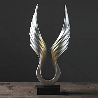Imagem de Decoração Pequena de Resina com Asas Abertas Artesanato Criativo em Estilo Europeu para Sala Estar Escritório Presentes