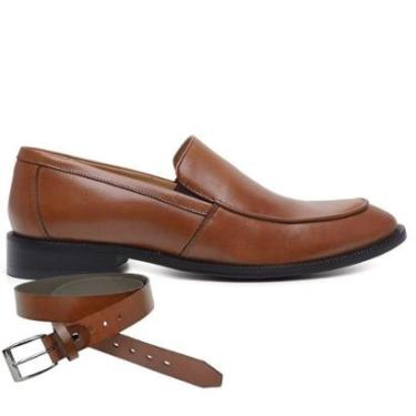 Imagem de Sapato Social Couro Caramelo + Cinto 45887-Masculino