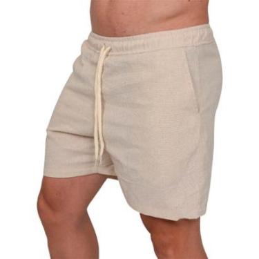 Imagem de Bermuda Zoccolette de Linho Casual Off Masculina-Masculino