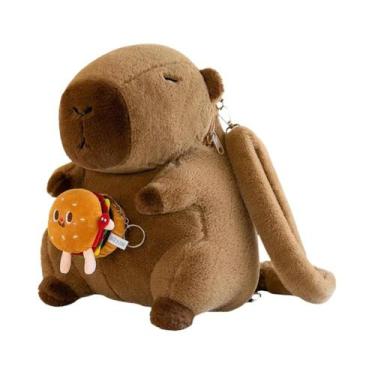 Imagem de Mochila Mini De Pelúcia De Capivara Para Meninas, Bolsa Transversal Di