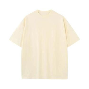 Imagem de Camiseta Masculina 100% Algodão Lisa M-5XL Para Academia, Esporte, Fit