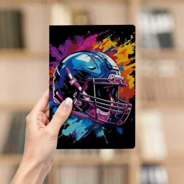 Imagem de Caderno de couro de jogo de futebol para trabalho, viagens, diário de couro para fãs de esportes, caderno de anotações de capa dura A5 para escrever anotações, presentes de aniversário para mulheres