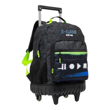 Imagem de Mochila de Rodinhas com Alças Escolar 17 Base College Game Glitch