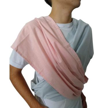 Imagem de Fastsling Canguru Piêpaô Fast Sling Poá Rosa + Cinza Claro