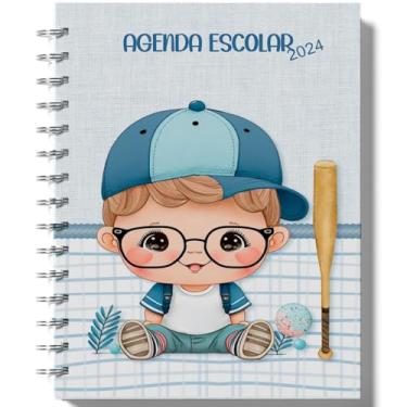 Imagem de Agenda Escolar 2026 Menino - Calendario, provas, agendamento, recados, estudos do aluno, acompanhamento dos pais