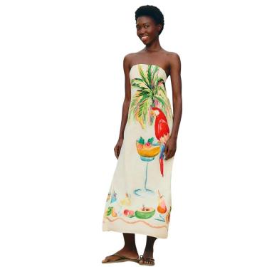 Imagem de Vestido Sem Alça Farm Rio Coquetel Lenço-Feminino