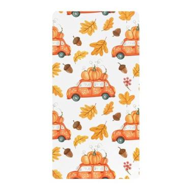 Imagem de xigua Lençóis de berço de algodão carros com abóboras, para meninas e meninos, macio e respirável, adequado para berço padrão e cama de criança pequena