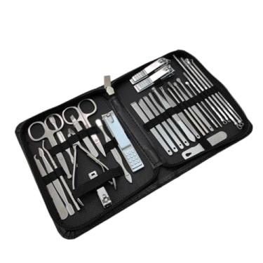 Imagem de THJKUPO Conjunto de 30 peças para unhas de aço inoxidável, ferramentas de reparo de pés e manicure com clipe de sobrancelha, ferramenta de agulha para acne