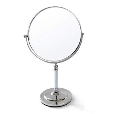 Imagem de Espelho de maquilhagem espelho de maquilhagem espelho de maquilhagem com viagem dupla face HD secretária espelho portátil espelho de maquilhagem espelho giratório espelho de beleza (cor: com tamanho