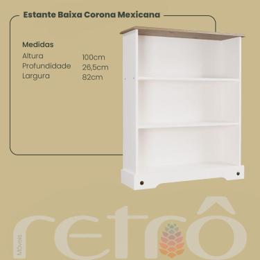 Imagem de Estante Baixa Corona Mexicana Creme/carvalho
