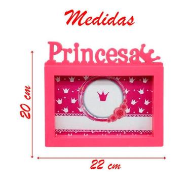 Imagem de Porta Retrato Princesa Rosa 20x15cm