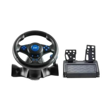 Imagem de Volante De Corrida Universal Com Pedais E Controlador De Vibração Para
