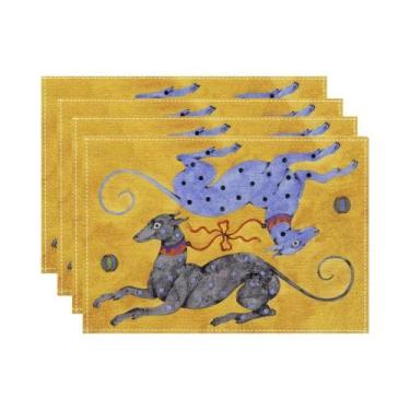 Imagem de Sousplat De Desenho Animado Abstrato Floresta Animal, Isolante Térmico