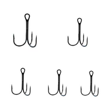 Imagem de Kit De Anzóis Triplos De Níquel Preto 50-150 Peças Para Pesca De Truta
