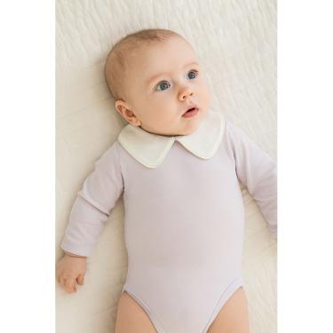 Imagem de Body Bebê de Gola V 100% Algodão Manga Longa