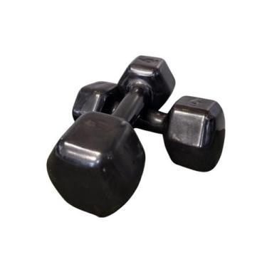 Imagem de Par Halter Sextavado Emborrachado 6Kg - Anilhas&Cia